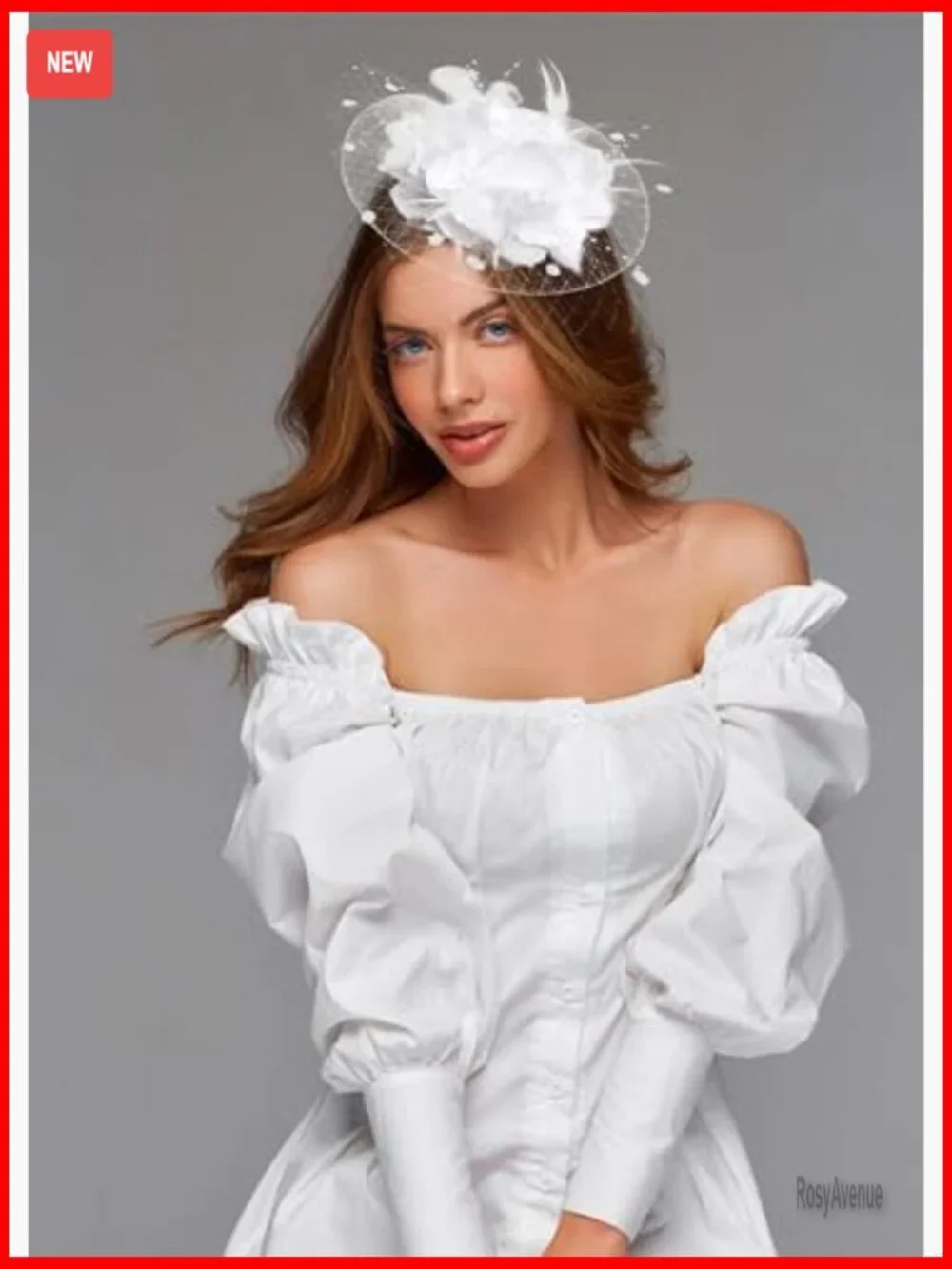 Vintage Feather Fascinator Hat with Headband Derby Tea Party Wedding